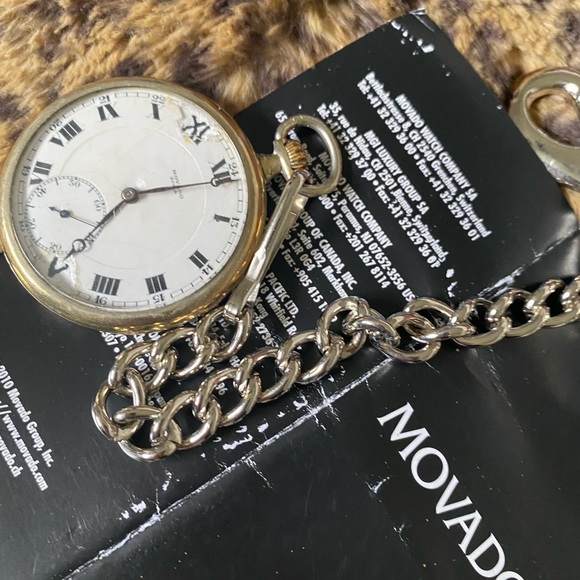Movado Suiza (Switzerland) large pocket watch tested sterling.